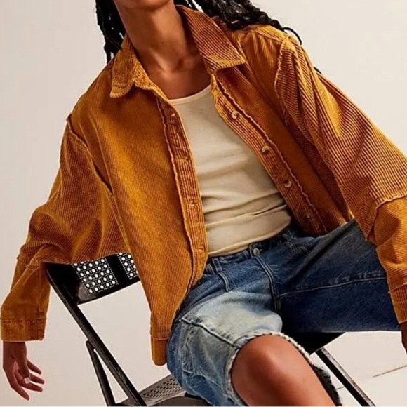 Free People Jackets & Blazers - Free People Full Moon Cord Top NWT